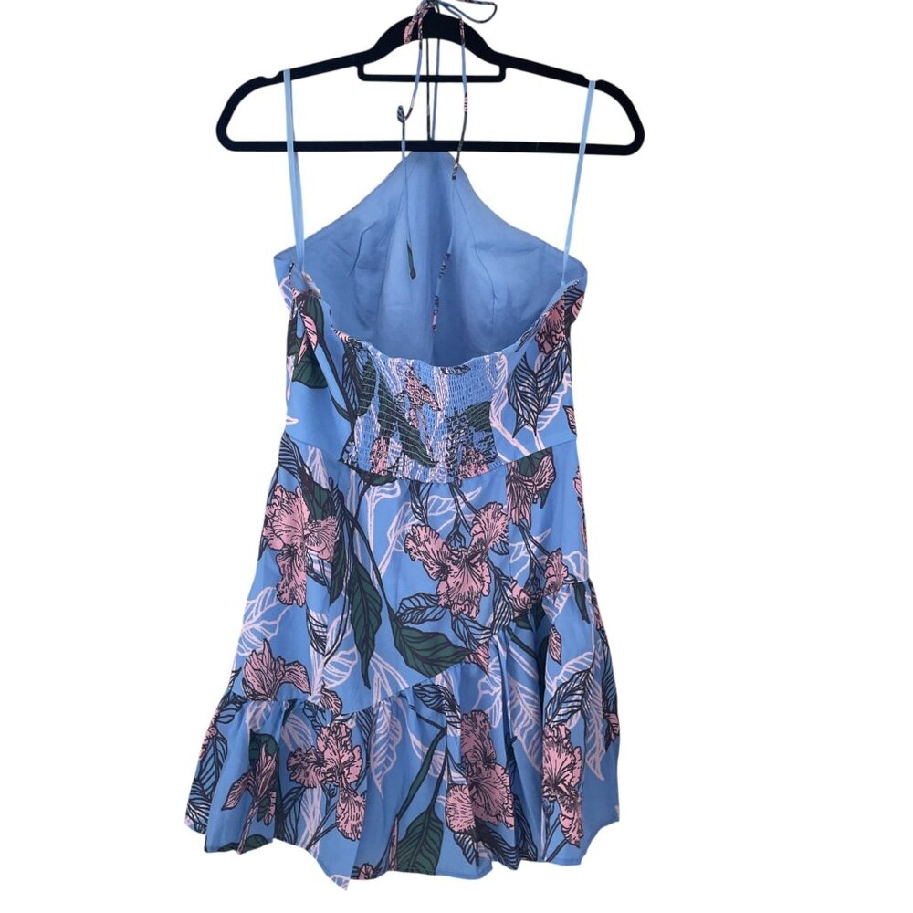 Hutch Renata Halter Mini Dress Peri Inked Iris NWT Anthropologie - Picture 3 of 16